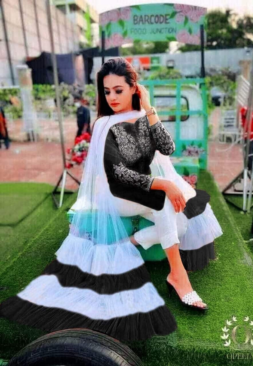 টিস্যু এম্বুডারি থ্রি-পিস